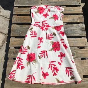 Speechless, Strapless Sundress, white, pinks